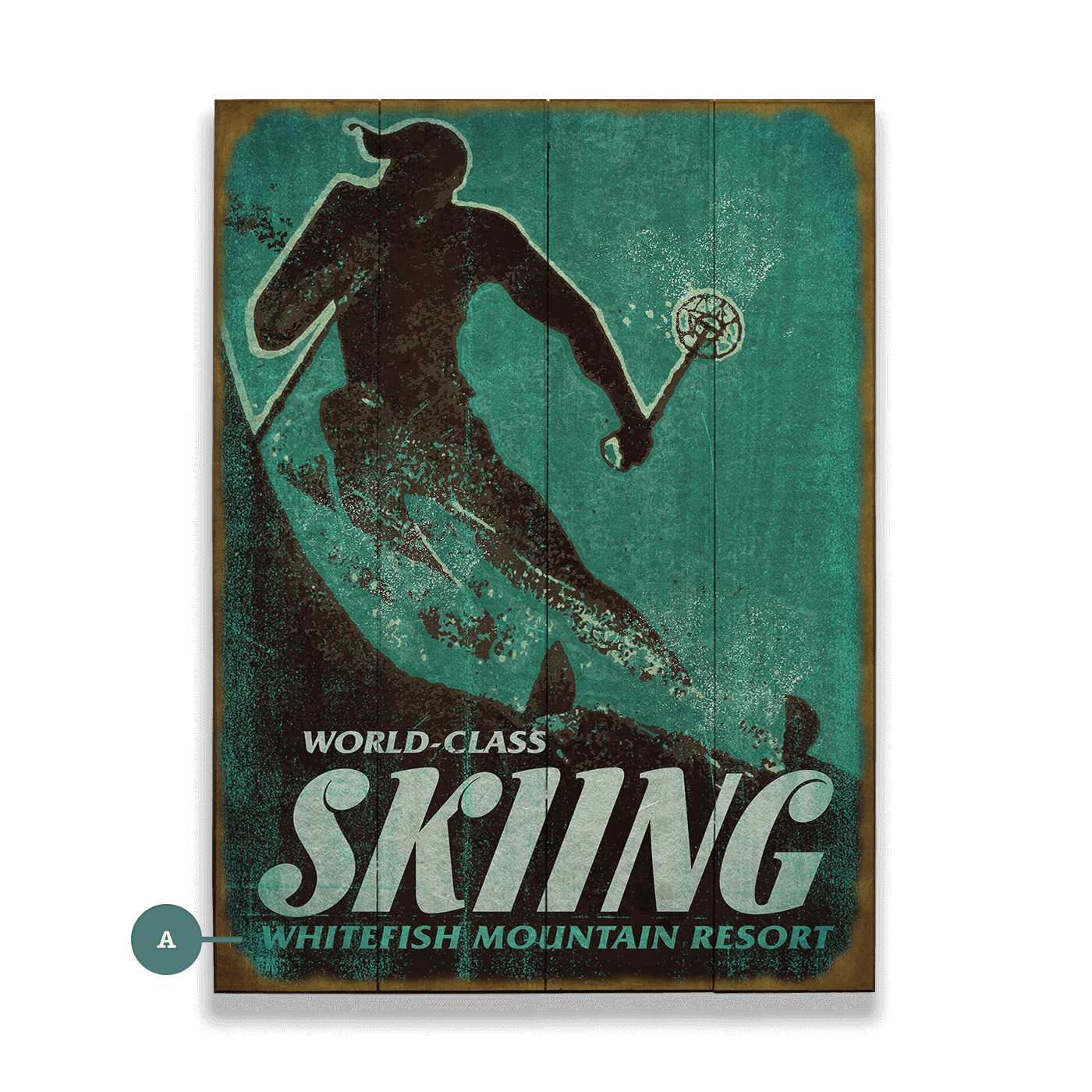 World Class Skiing - Wood & Metal Wall Art