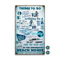 Things to do at the Beach - Wood & Metal Wall Art