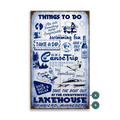 Things to do at the Lakehouse - Wood & Metal Wall Art
