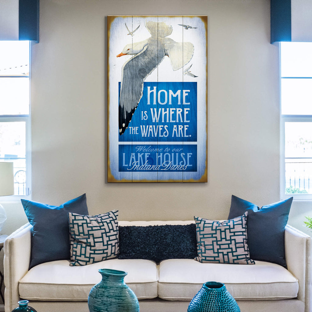 Home is Where the Waves Are - Wood & Metal Wall Art