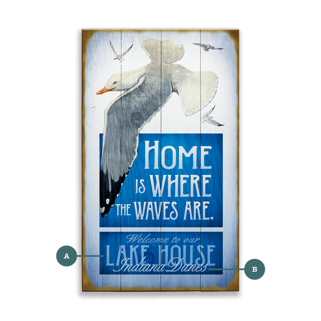 Home is Where the Waves Are - Wood & Metal Wall Art