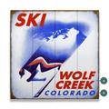 Retro Ski Racer - Wood & Metal Wall Art