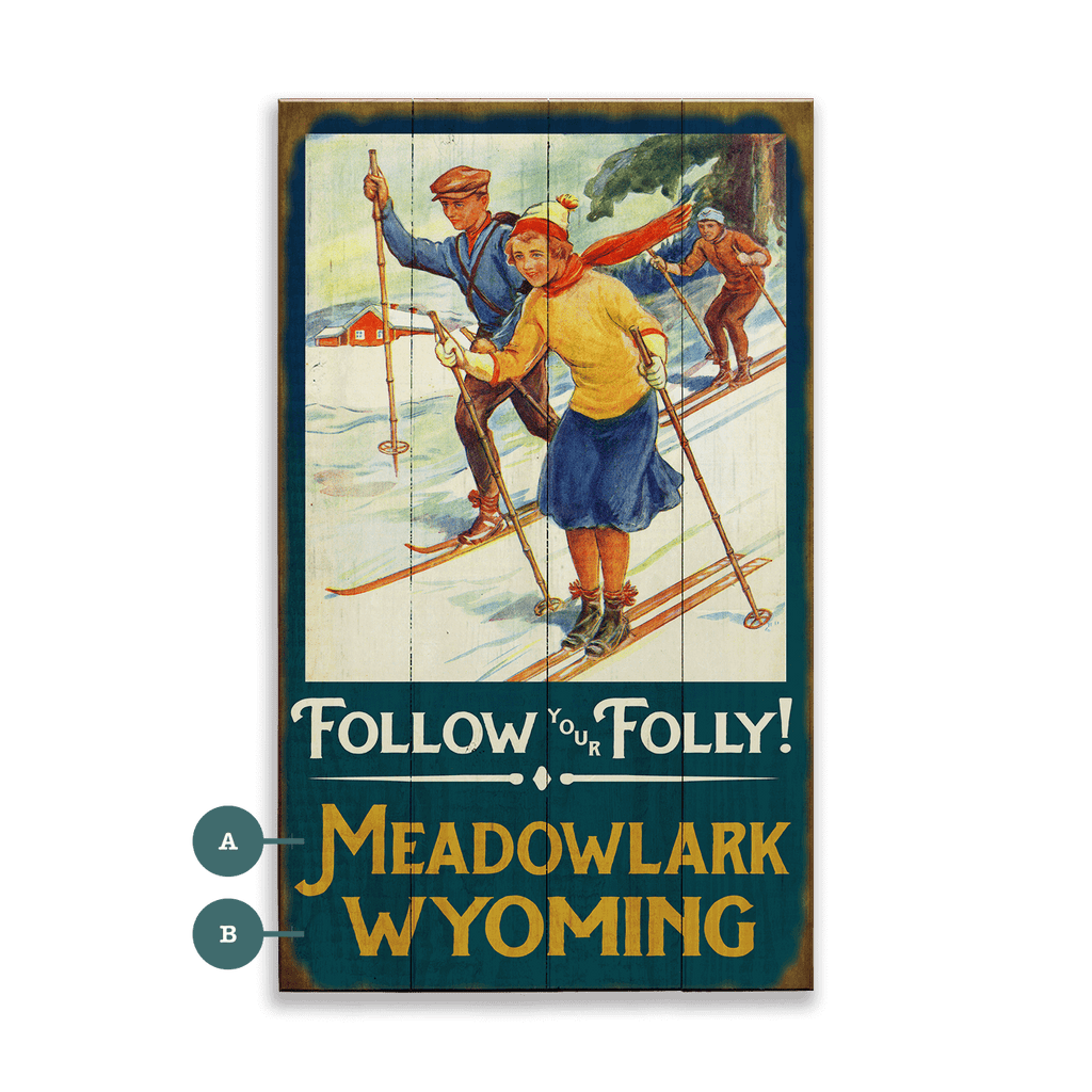 Follow Your Folly! - Wood & Metal Wall Art