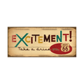 Excitement on Route 66 - Wood & Metal Wall Art