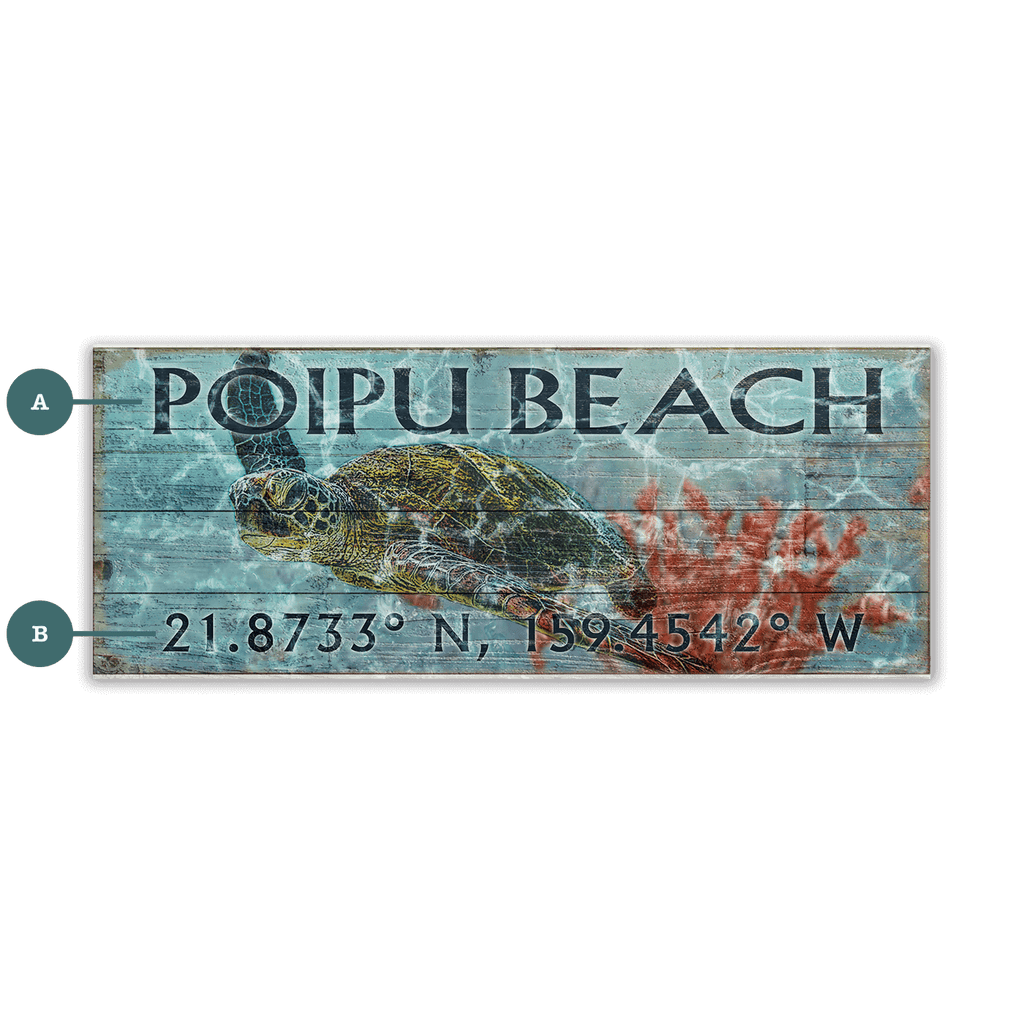 A Sea Turtle's Adventure - Wood & Metal Wall Art