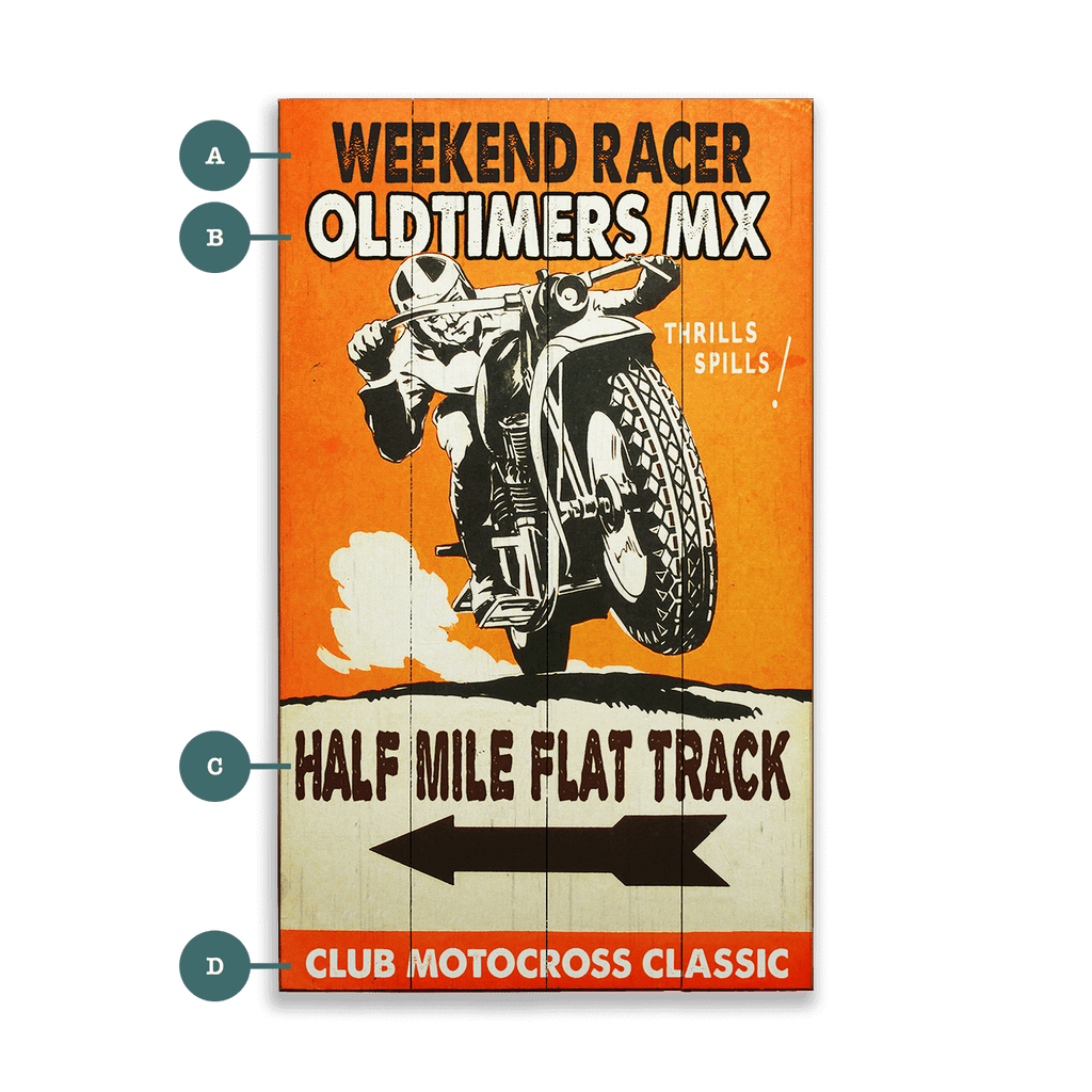Weekend Racer - Wood & Metal Wall Art