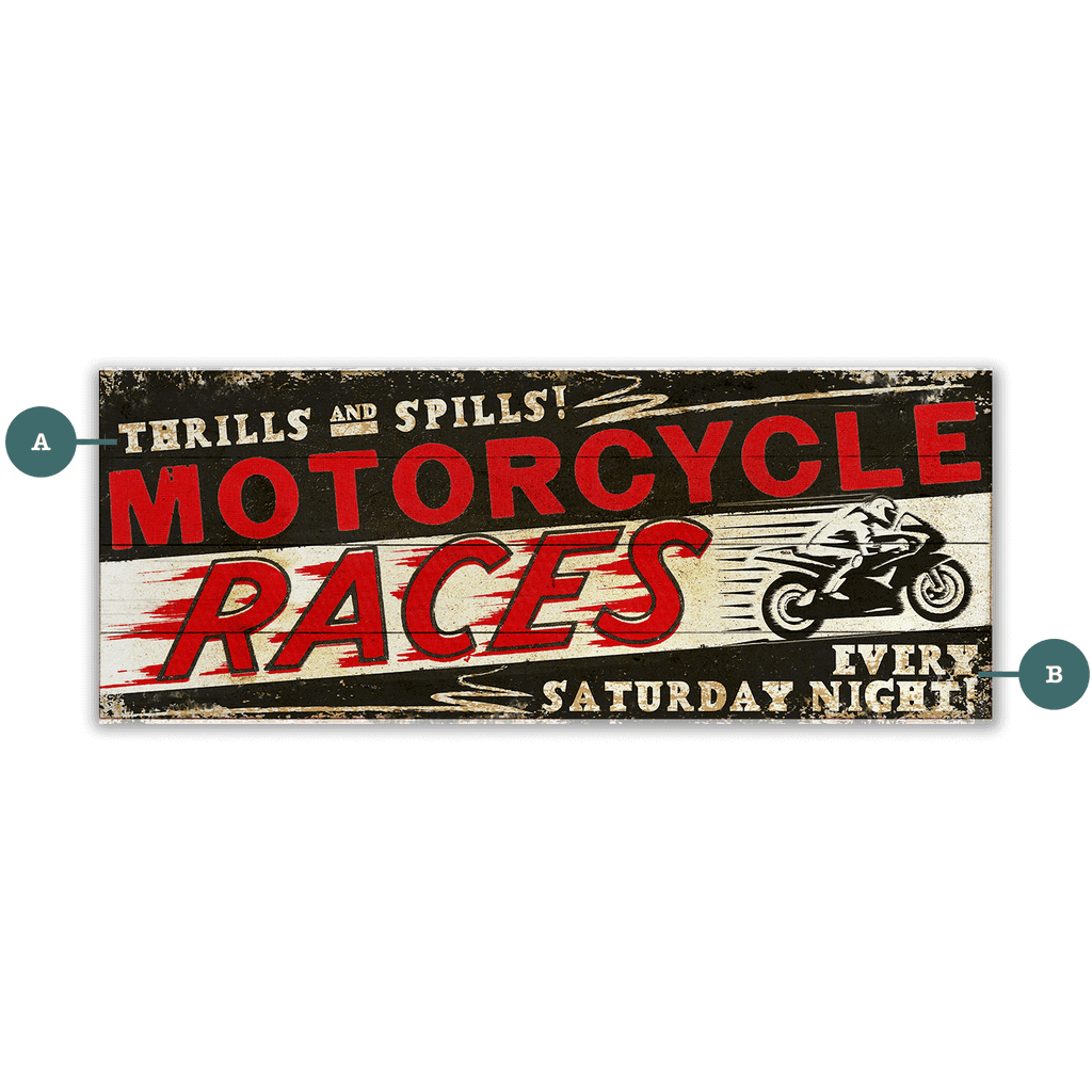 Thrills and Spills - Wood & Metal Wall Art