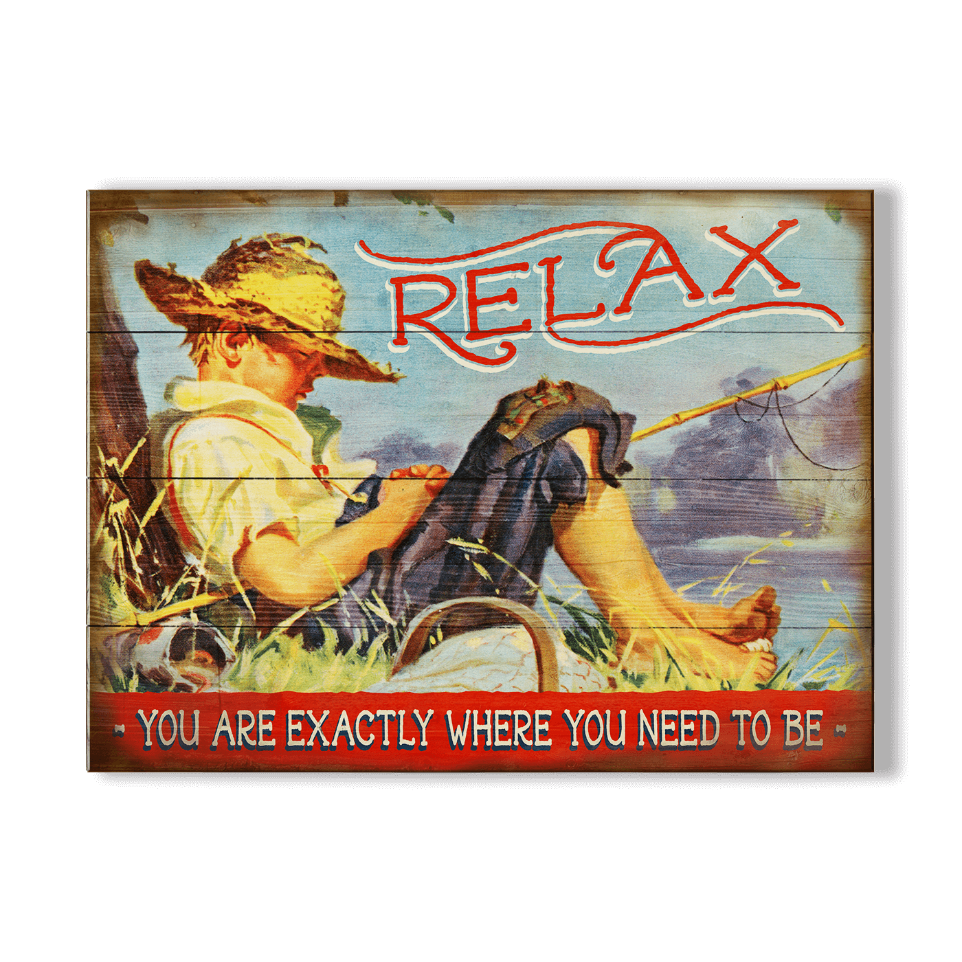 Relax by the Lake: Generic - Wood & Metal Wall Art