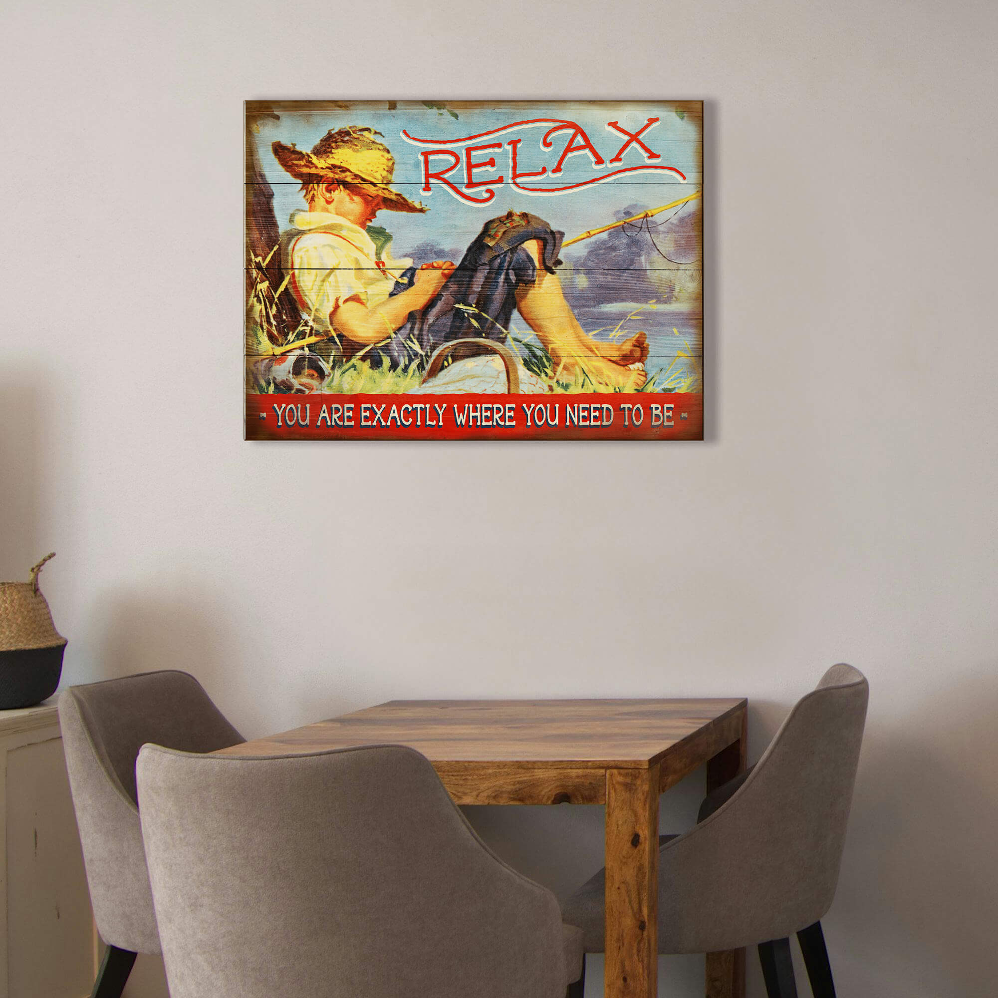 Relax by the Lake: Generic - Wood & Metal Wall Art