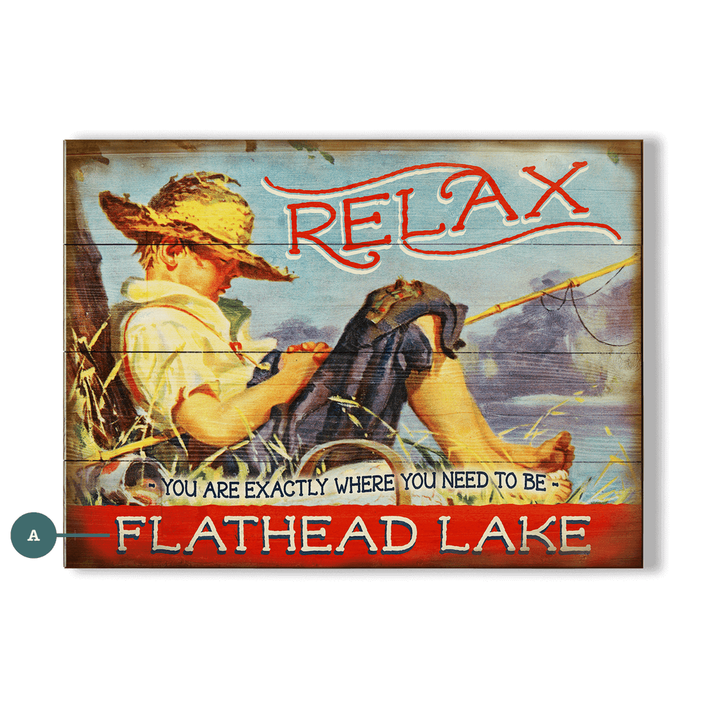 Relax by the Lake: Personalized - Wood & Metal Wall Art