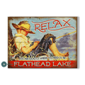 Relax by the Lake: Personalized - Wood & Metal Wall Art
