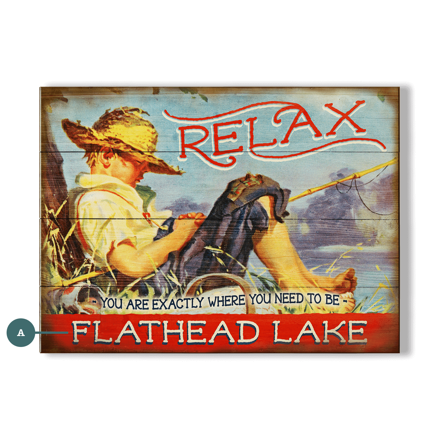 Relax by the Lake: Personalized - Wood & Metal Wall Art
