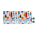 Lake House Buoy Welcome: Personalized - Wood & Metal Wall Art