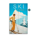 Skiing in Style - Wood & Metal Wall Art