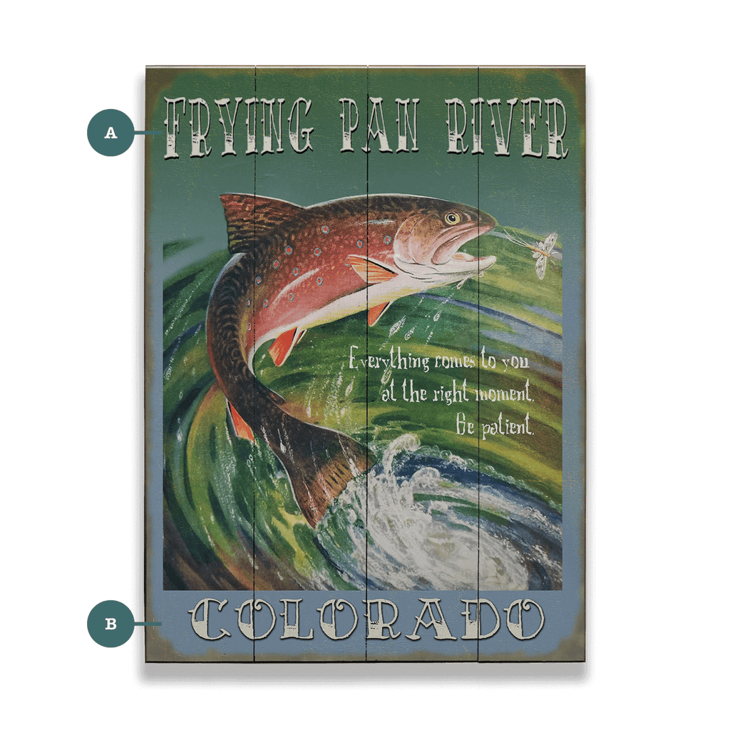 Fishing in the Right Moment - Wood & Metal Wall Art
