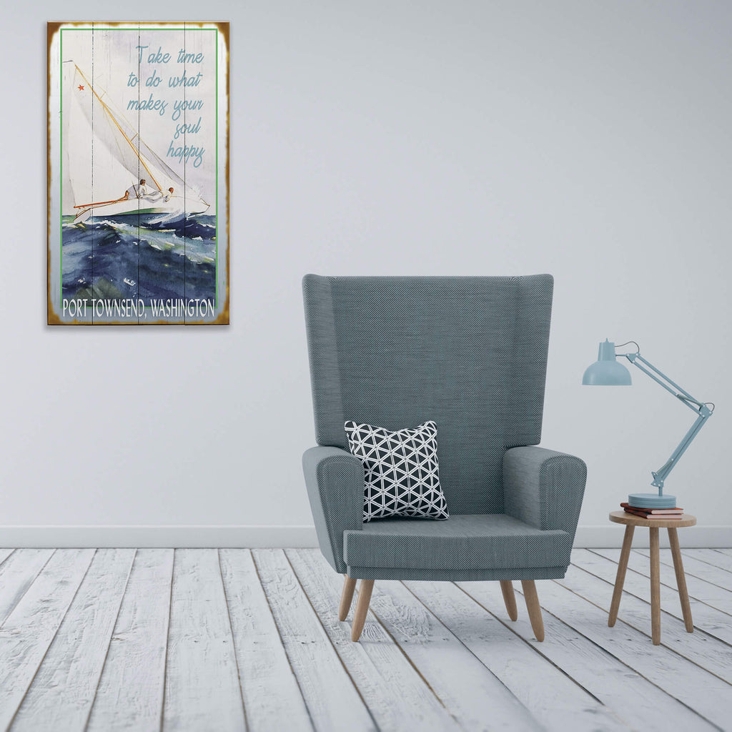 Take Time to Make Your Soul Happy - Wood & Metal Wall Art