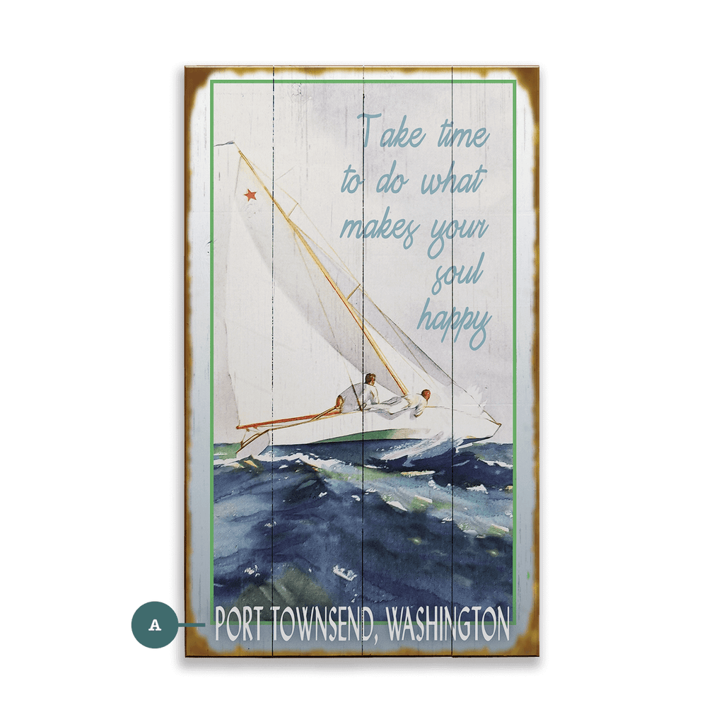 Take Time to Make Your Soul Happy - Wood & Metal Wall Art