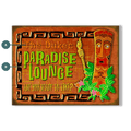 Paradise Lounge Tiki: Personalized - Wood & Metal Wall Art