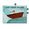 Couple's Boat Ride Bliss - Wood & Metal Wall Art