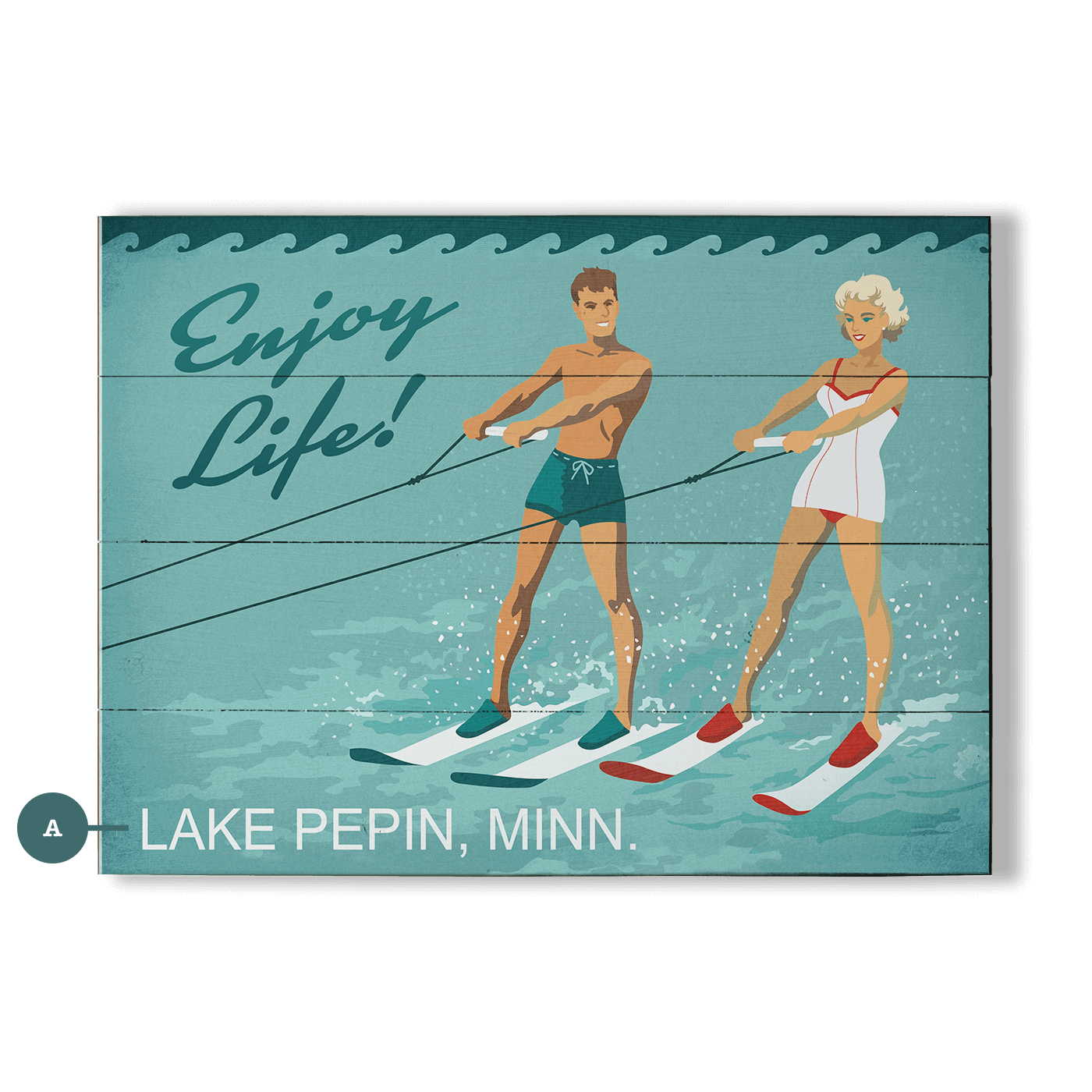 Enjoy Life Skiing - Wood & Metal Wall Art
