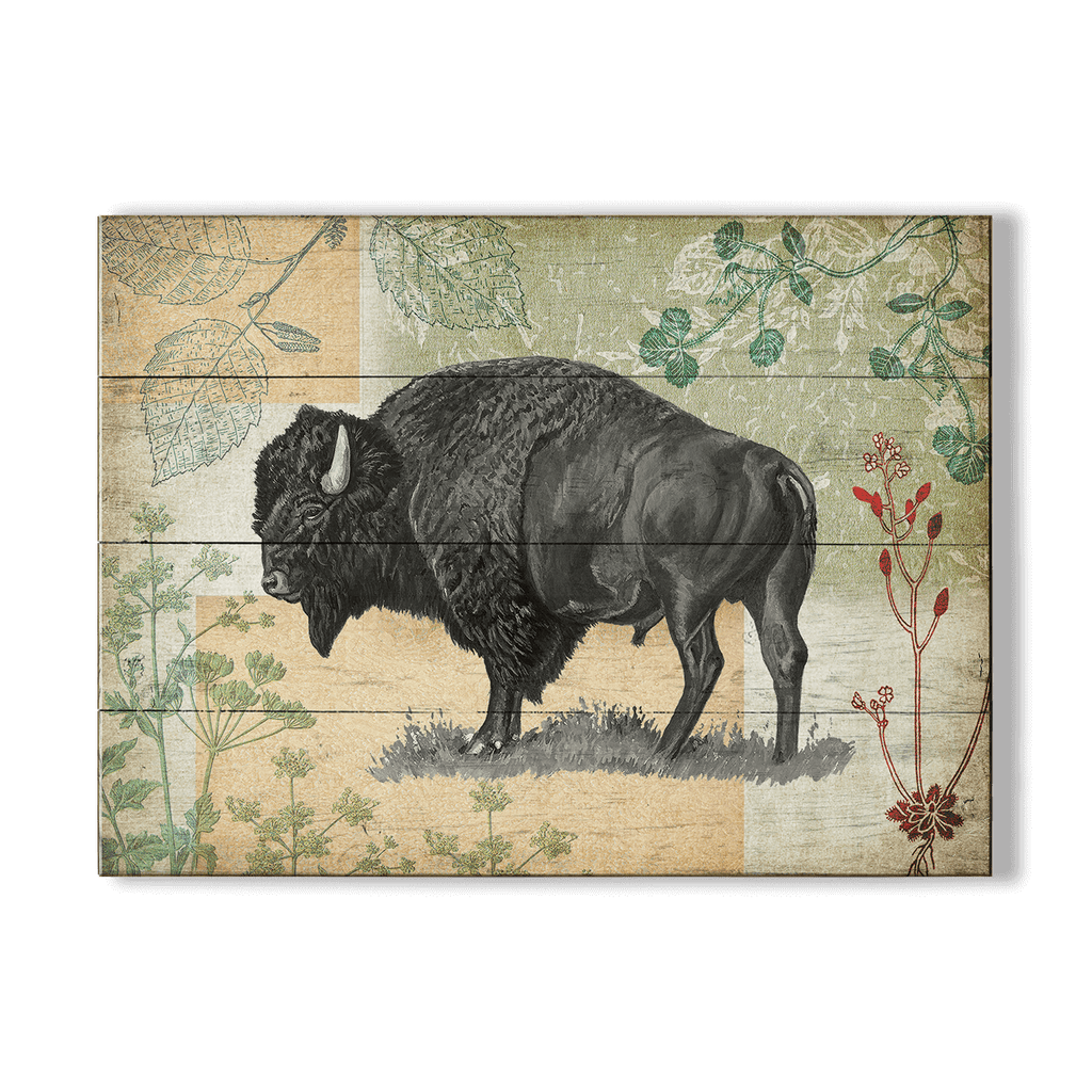 Wildwood Bison - Wood & Metal Wall Art