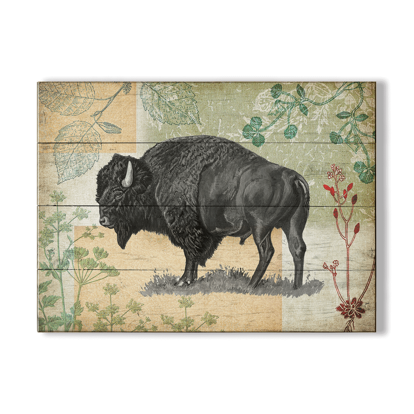 Wildwood Bison - Wood & Metal Wall Art