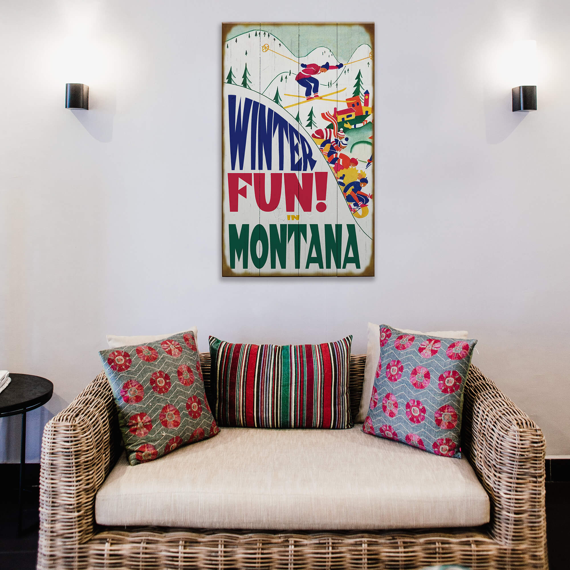 Winter Fun - Wood & Metal Wall Art
