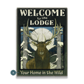 Welcome to the Lodge - Wood & Metal Wall Art