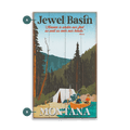 Camping Canoe Couple: Without Mountains - Wood & Metal Wall Art
