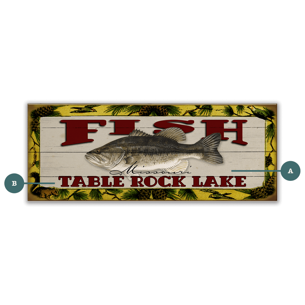 Catch of the Day Freshwater Fishing Sign Wall Decor