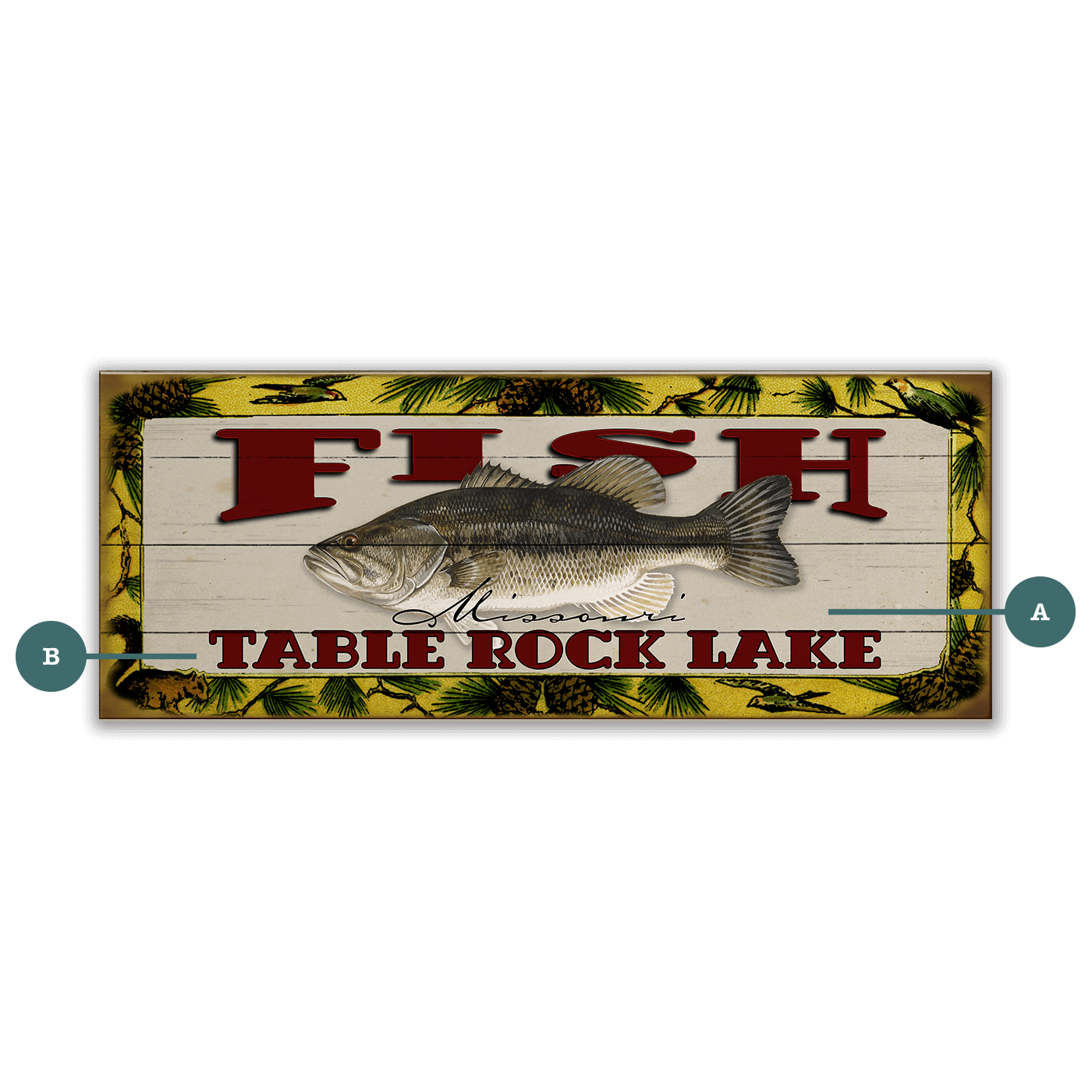 Catch of the Day Freshwater Fishing Sign Wall Decor