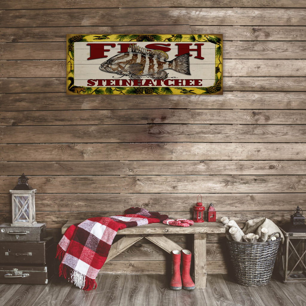 Catch of the Day Freshwater Fishing Sign Wall Decor