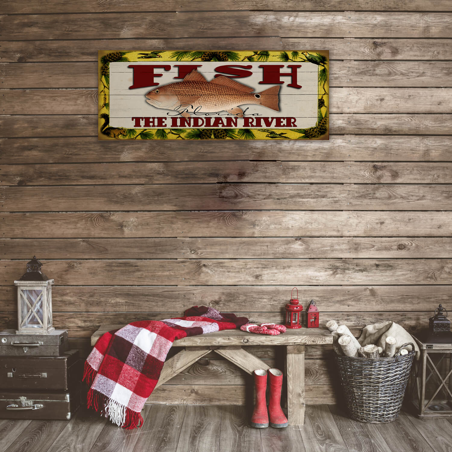 Catch of the Day Freshwater Fishing Sign Wall Decor