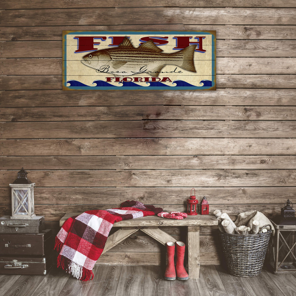 Catch of the Day Saltwater Fishing Sign Wall Decor