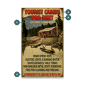 Tourist Cabins for Rent - Wood & Metal Wall Art