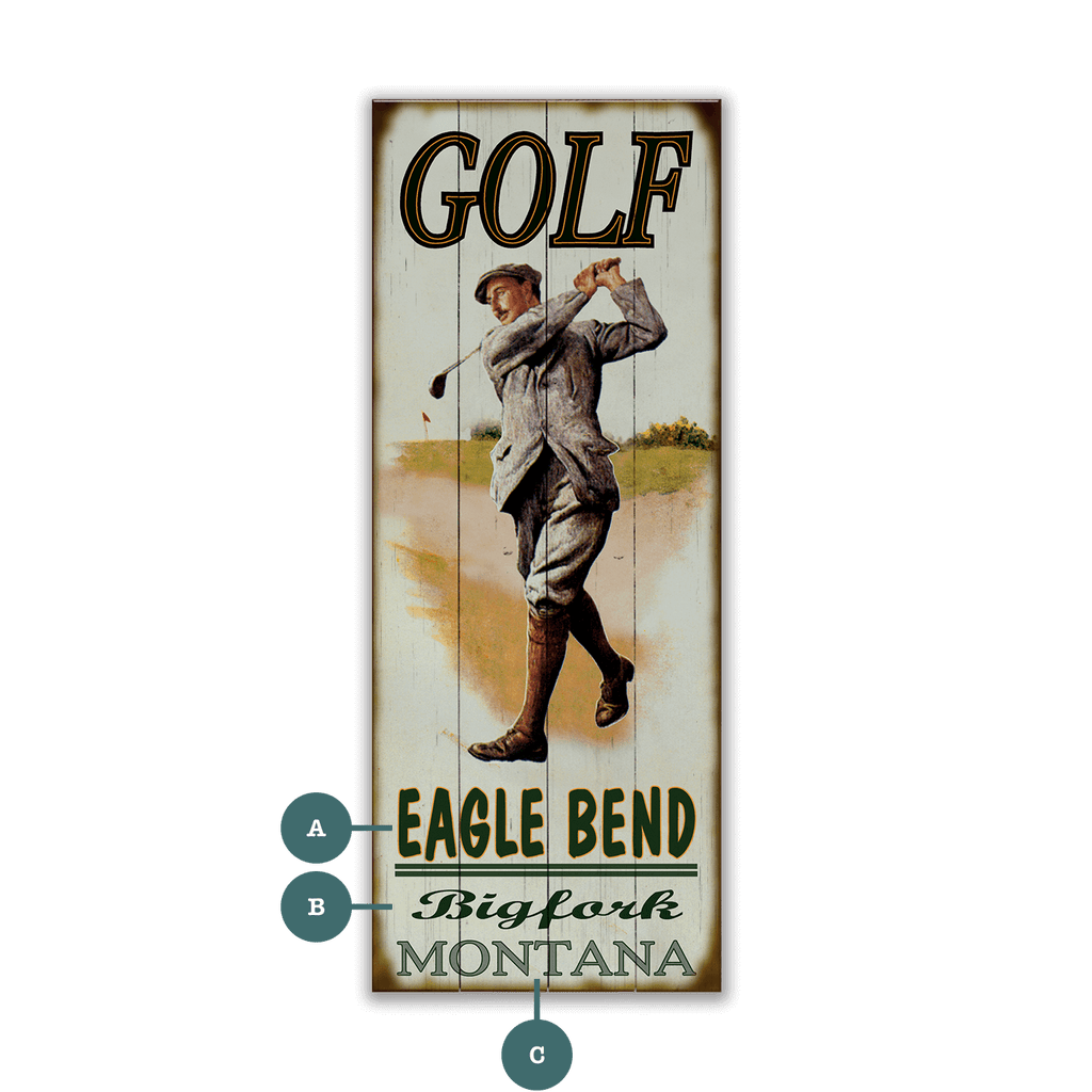 Golf at Eagle Bend - Wood & Metal Wall Art