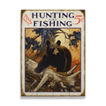Hunting and Fishing Bear: Generic - Wood & Metal Wall Art