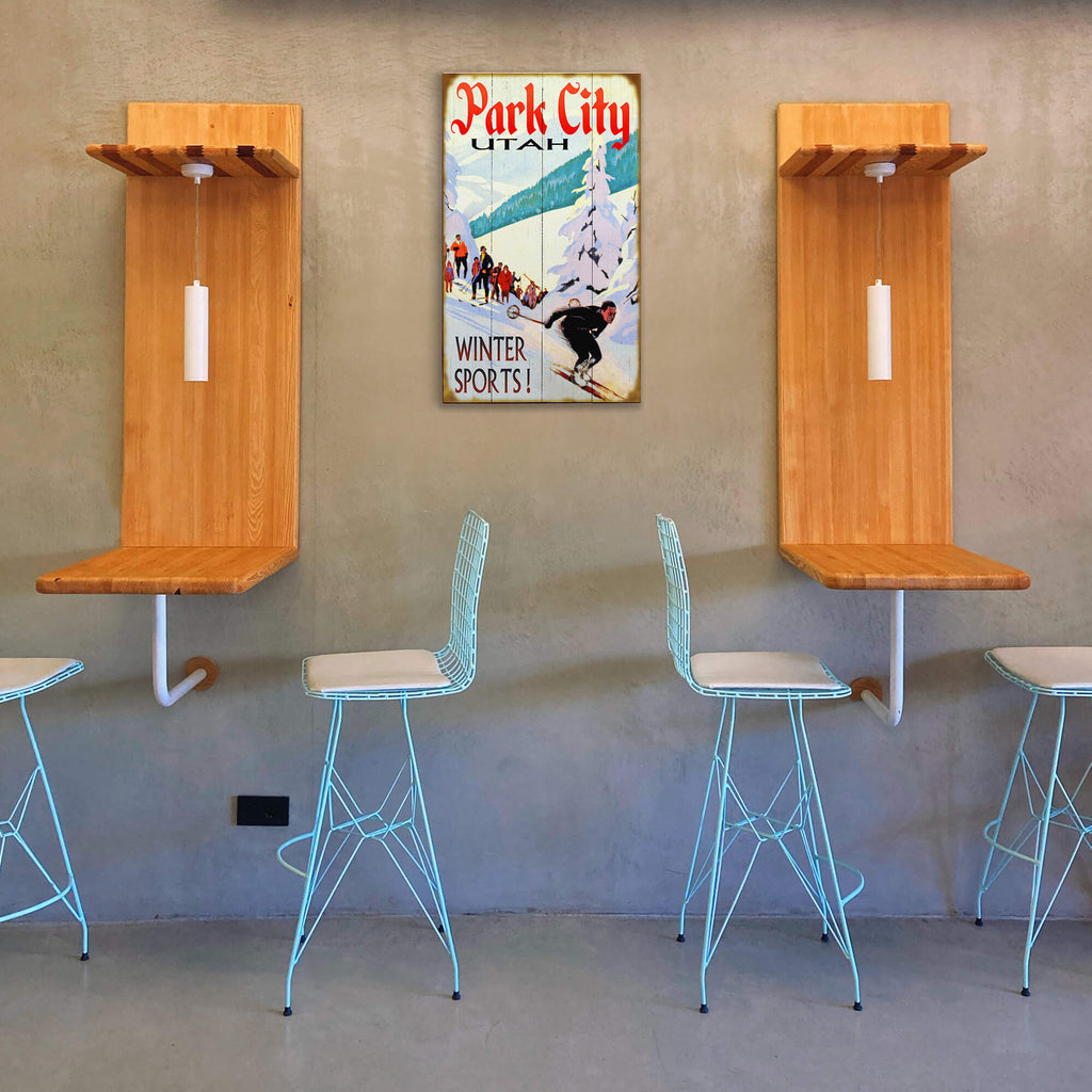 Park City Winter Sports - Wood & Metal Wall Art