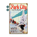 Park City Winter Sports - Wood & Metal Wall Art