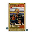 Family Beach House - Wood & Metal Wall Art