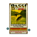 The Bass are Biting! - Wood & Metal Wall Art