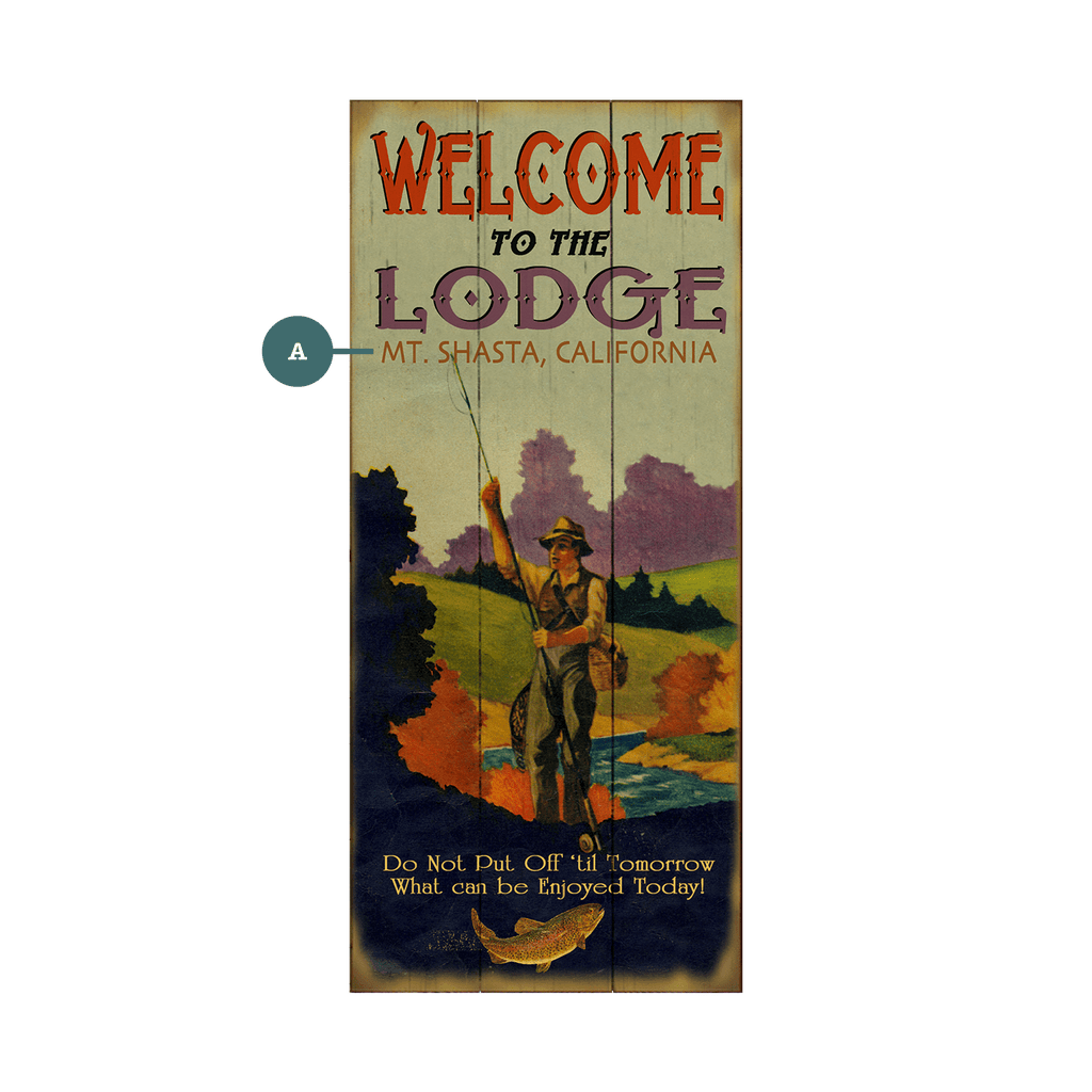 Welcome to the Lodge - Wood & Metal Wall Art