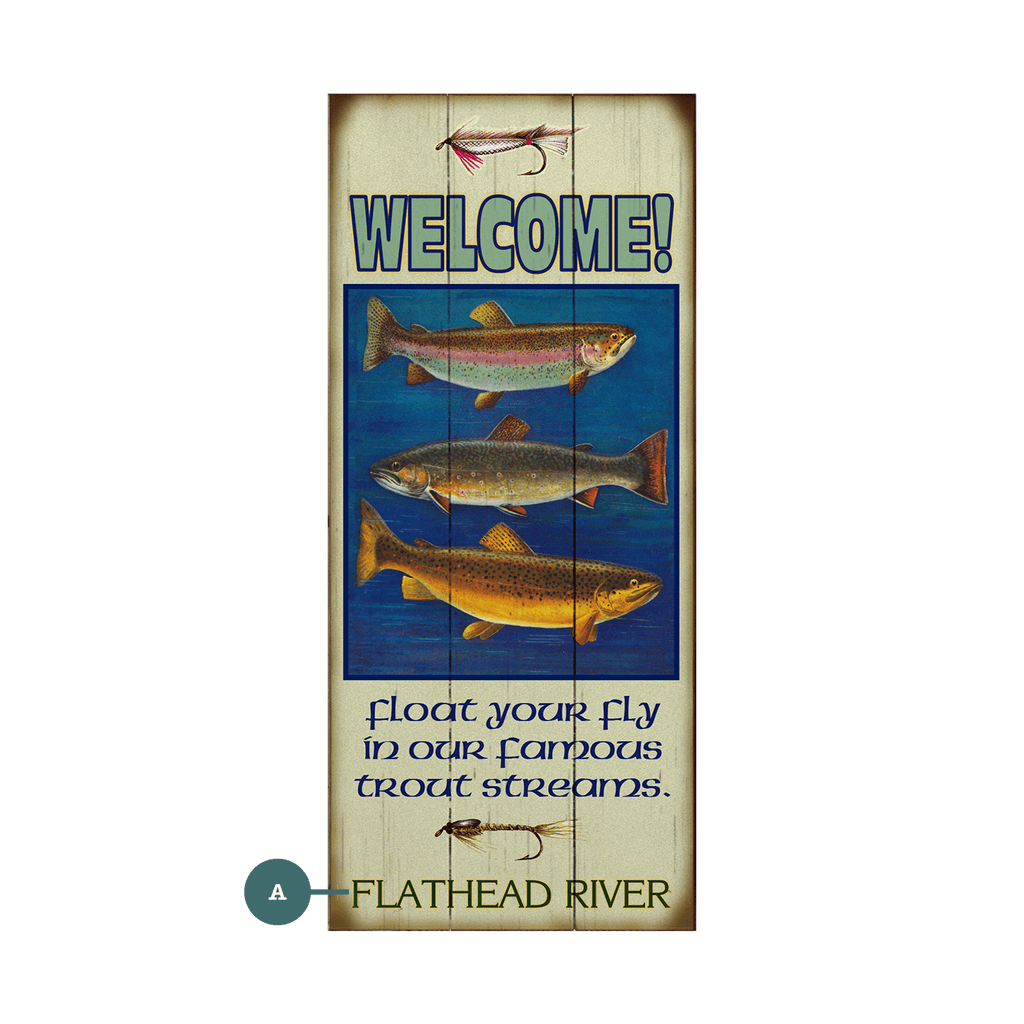 Float Your Fly: Personalized - Wood & Metal Wall Art