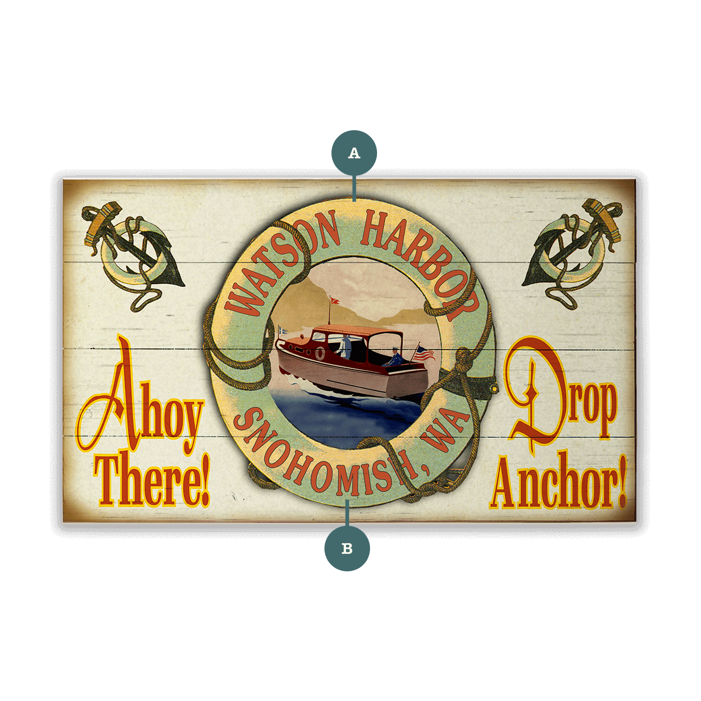 Ahoy There! - Wood & Metal Wall Art