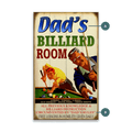 Dad's Billiard Room - Wood & Metal Wall Art