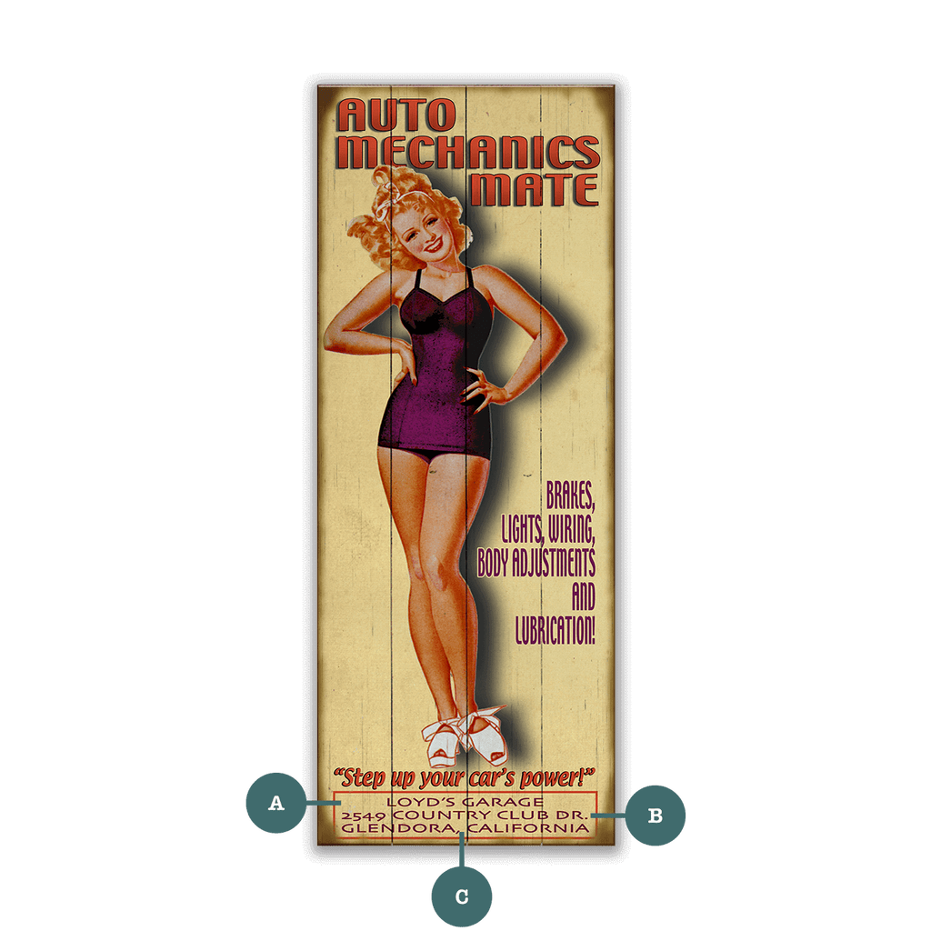 Auto Mechanic's Mate - Wood & Metal Wall Art