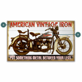American Vintage Iron - Wood & Metal Wall Art