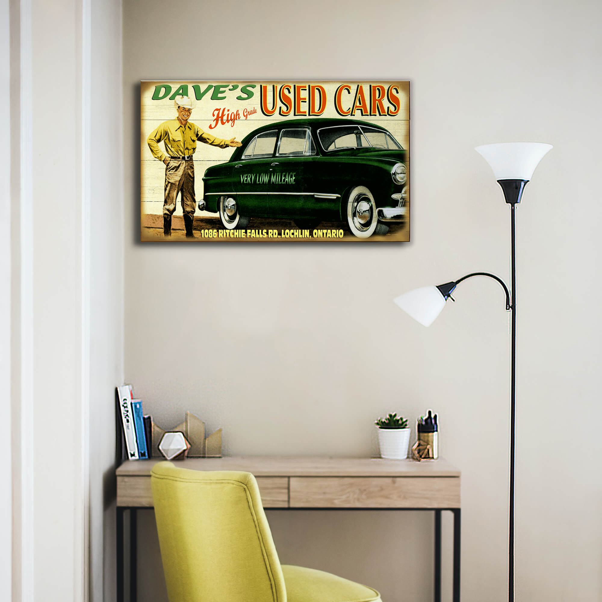 High Grade Used Cars - Wood & Metal Wall Art