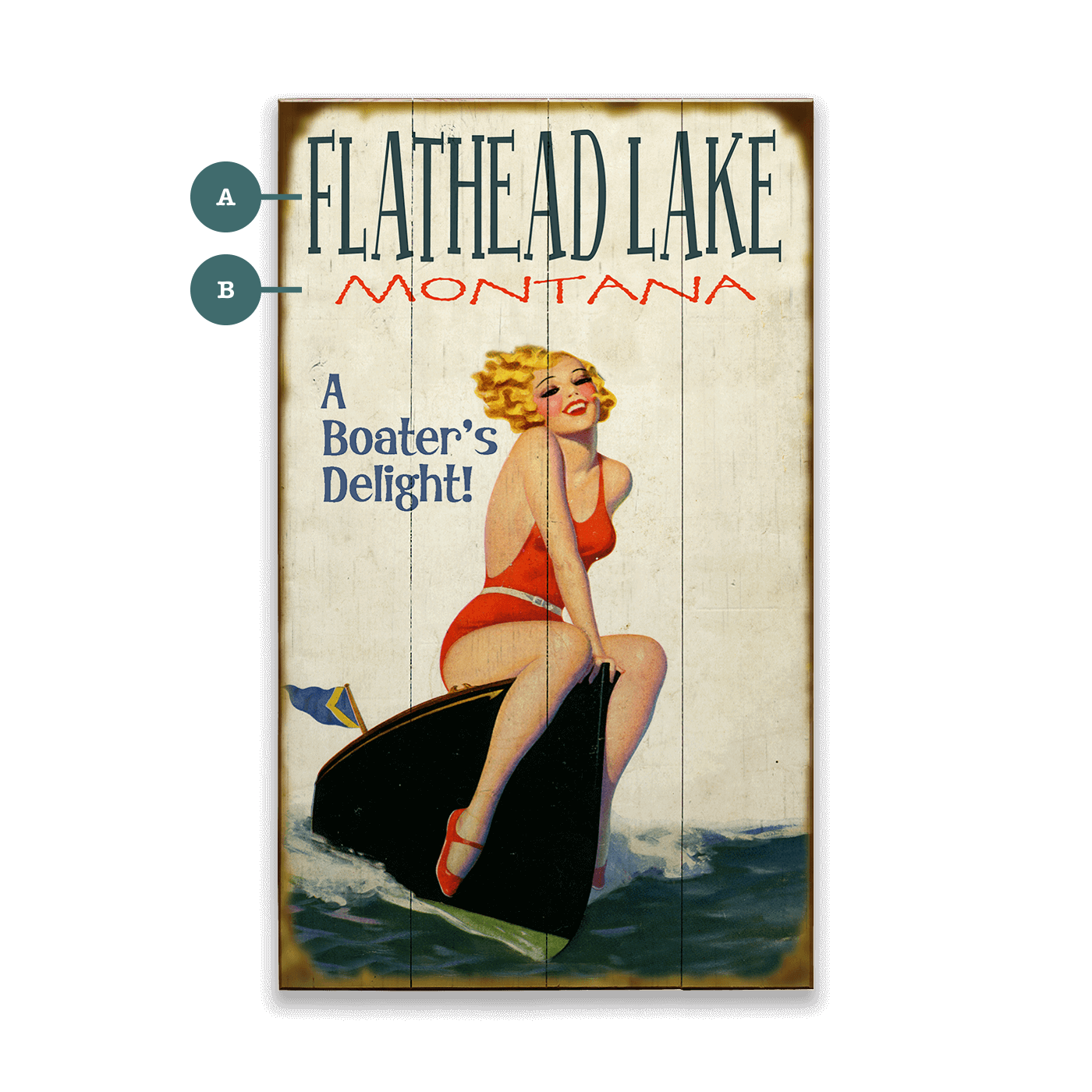 A Boater's Delight - Wood & Metal Wall Art