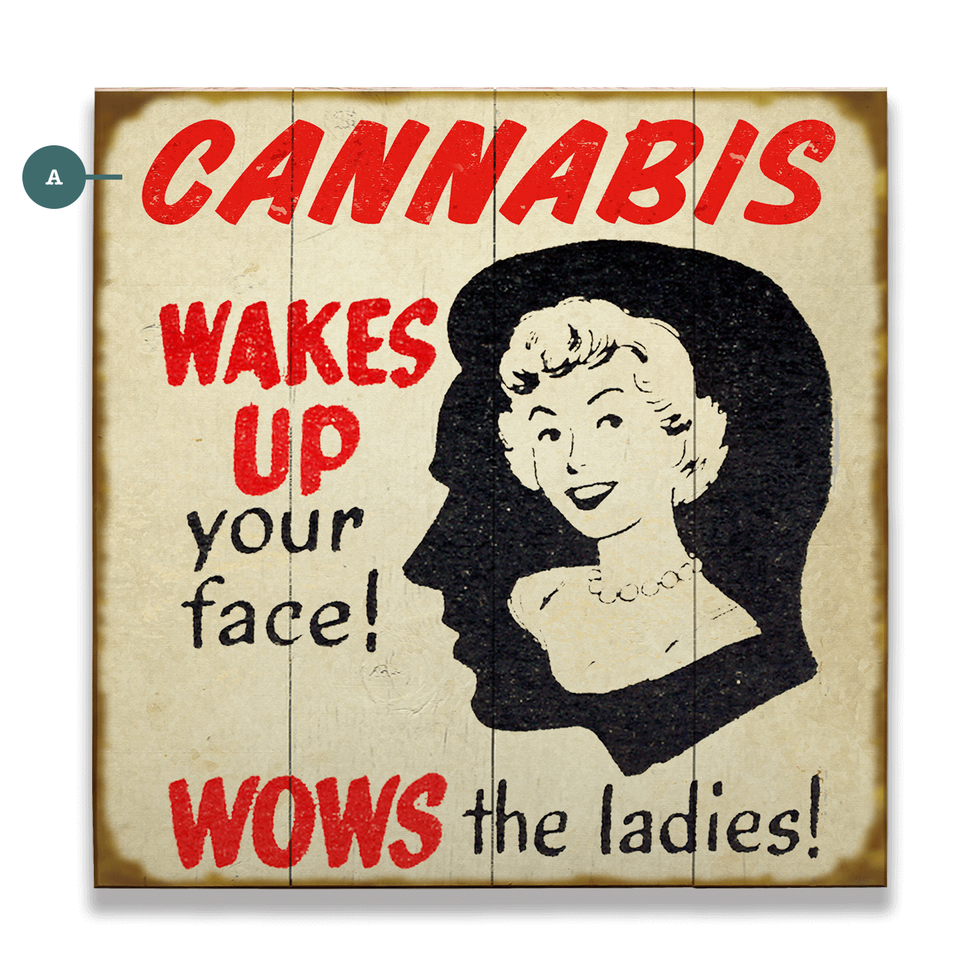 Wakes Up Your Face - Wood & Metal Wall Art